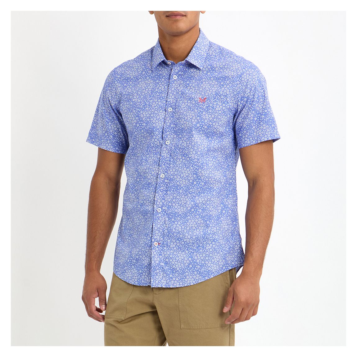 Purple Cotton Floral Print Shirt main product photo