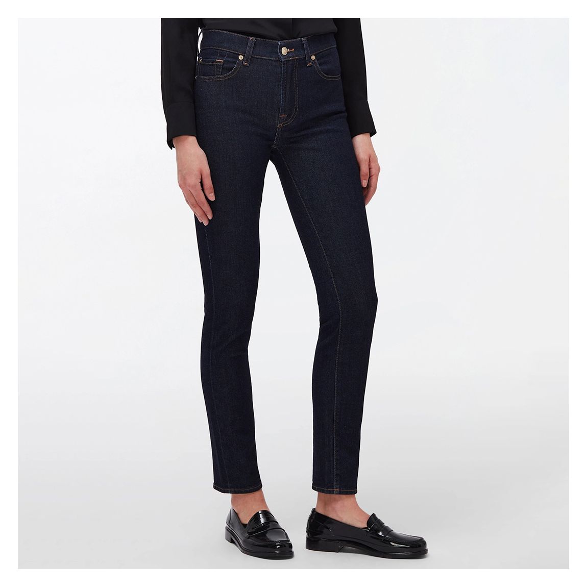Dark Blue Roxanne Slim Stretch Jeans main product photo