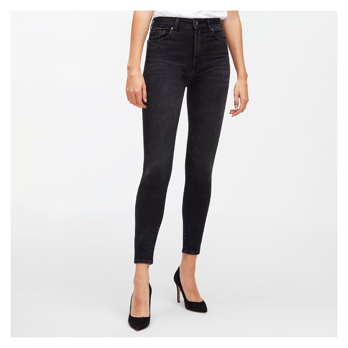 Black Aubrey Skinny Stretch Jeans main product photo