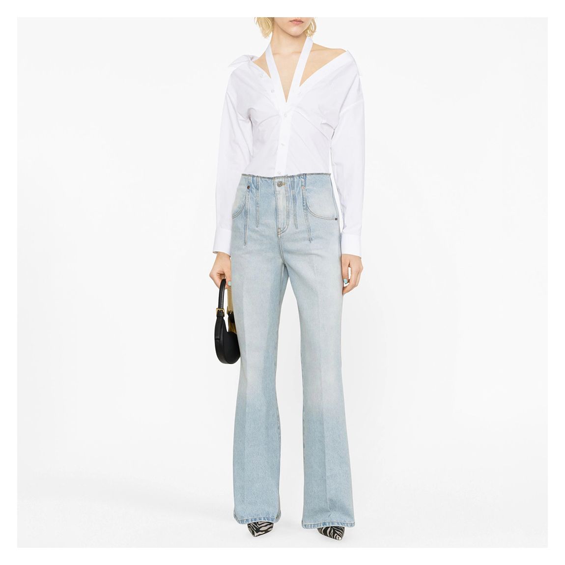 Light Wash Patch Pocket Flare Jean main product photo
