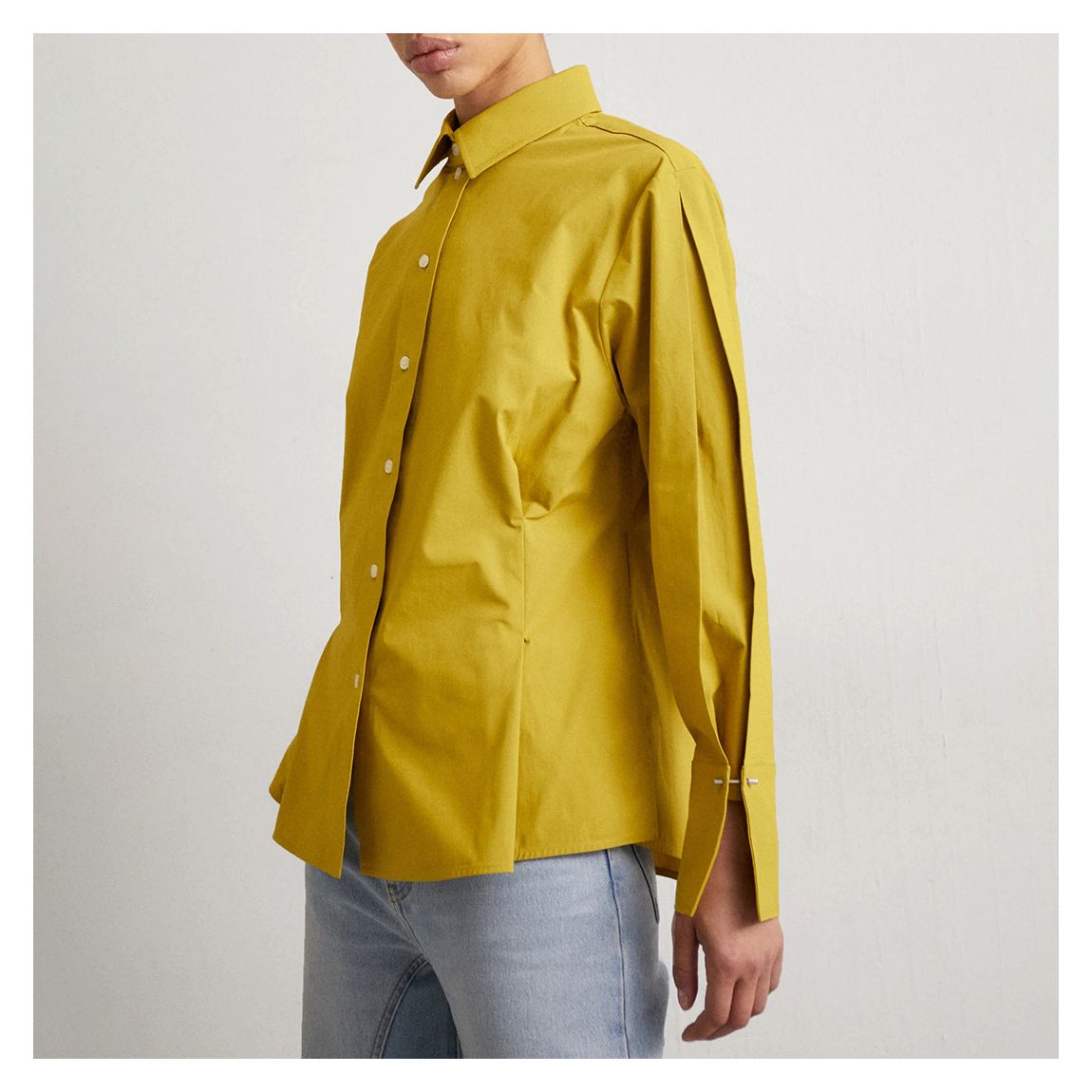 Mustard Pleat Detail Shirt main product photo