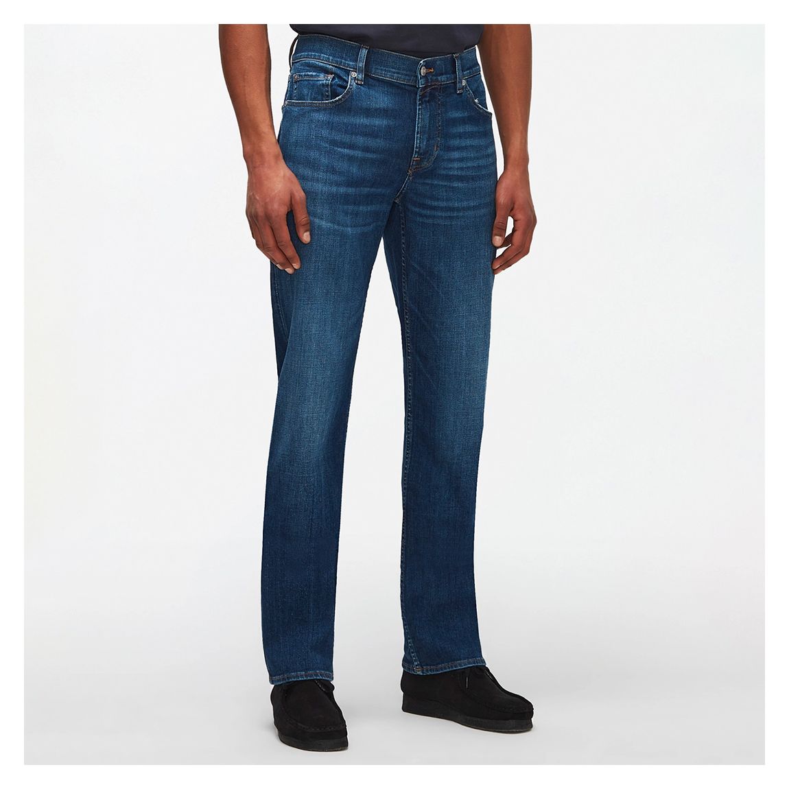 Dark Blue Standard Straight Stretch Jeans main product photo