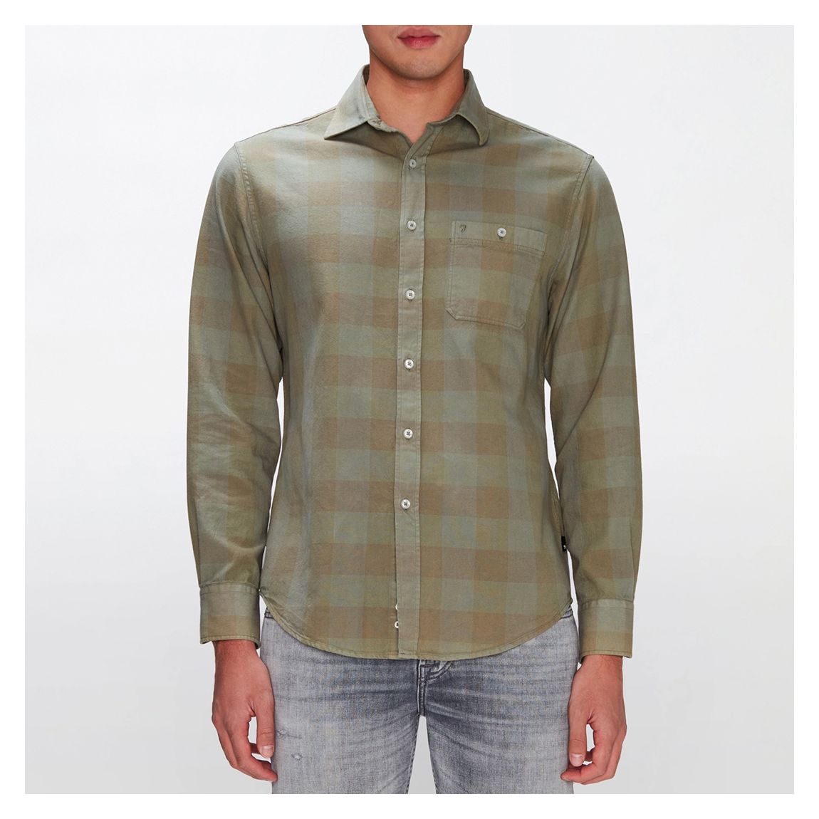 Green Check Cotton Overshirt main product photo