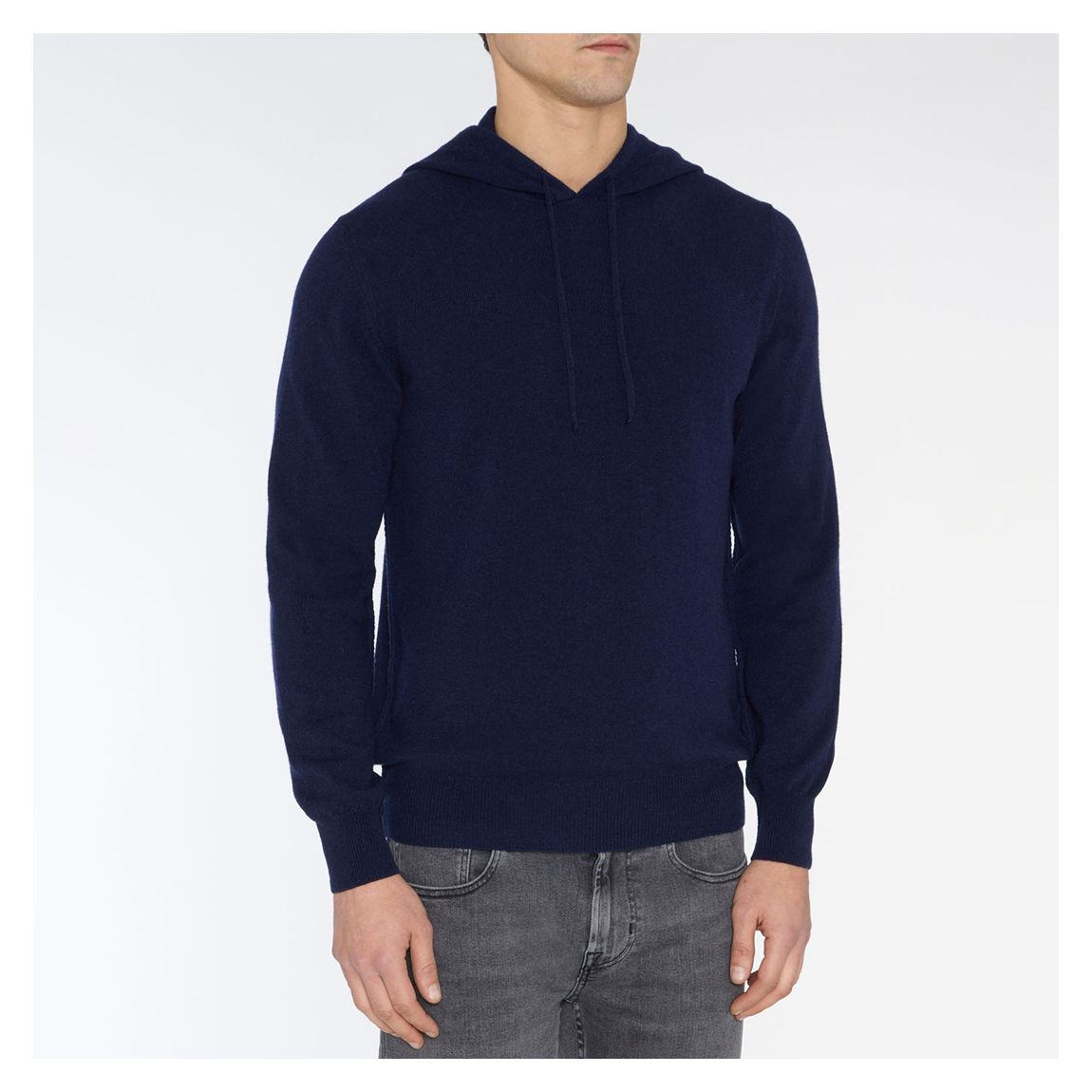Navy Cashmere Hoodie main product photo