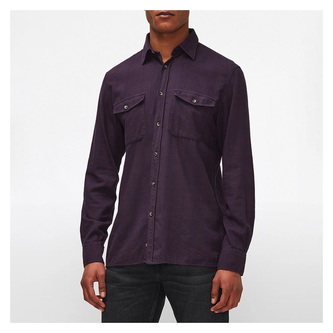 Purple Wool Blend Overshirt main product photo