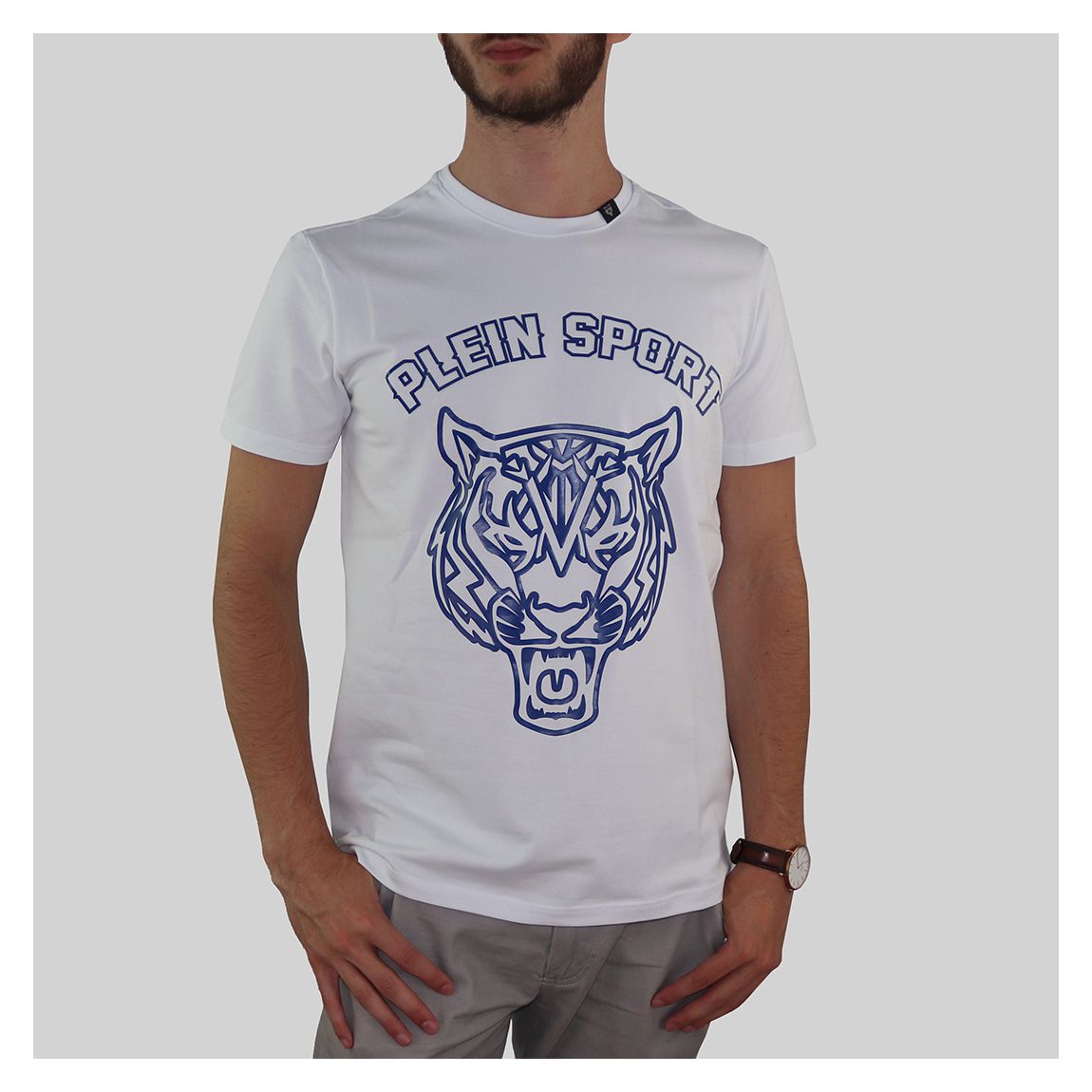 White Tiger Print T-Shirt main product photo