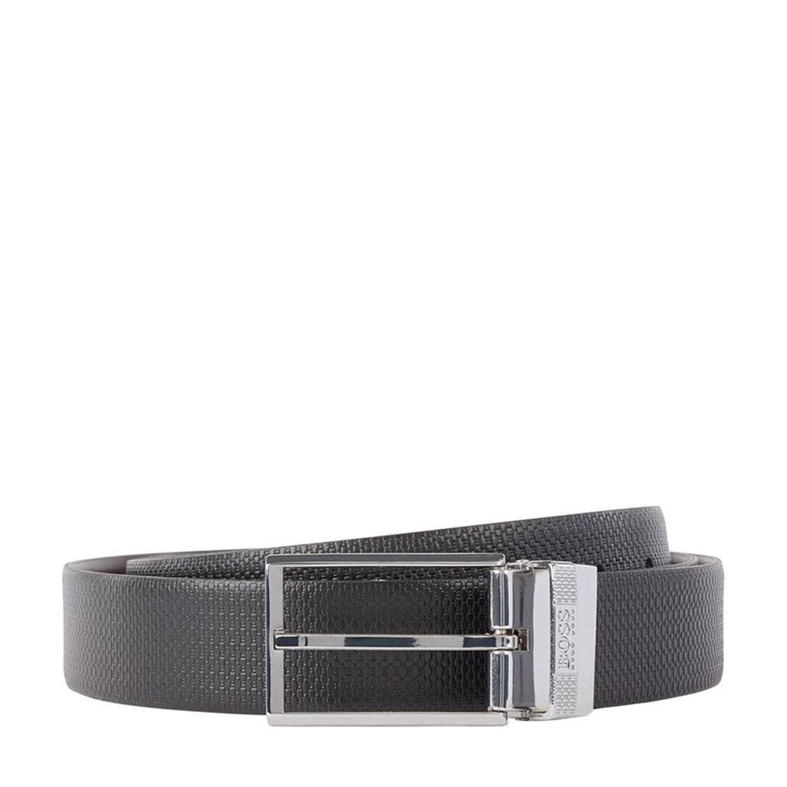 Black Giaco Textured Leather Belt main product photo