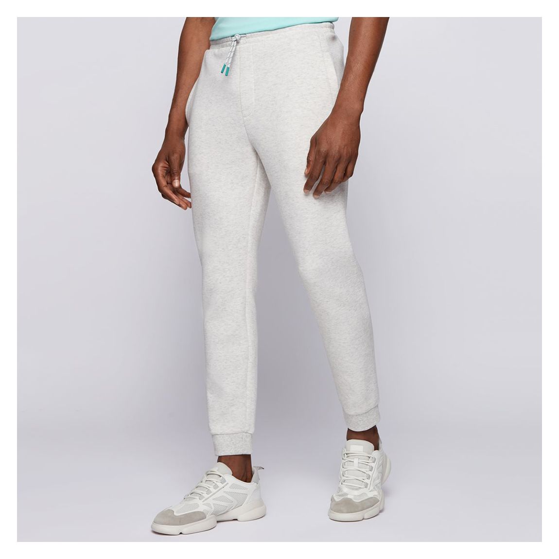 Pale Grey Hadiko Cotton Blend Joggers main product photo