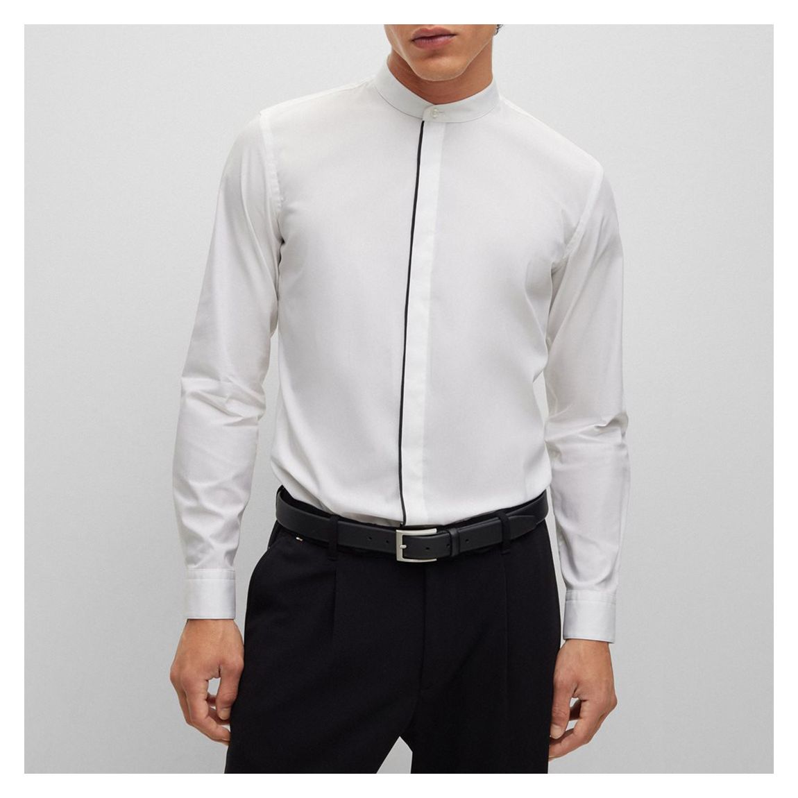 White Hank Cotton Blend Shirt main product photo