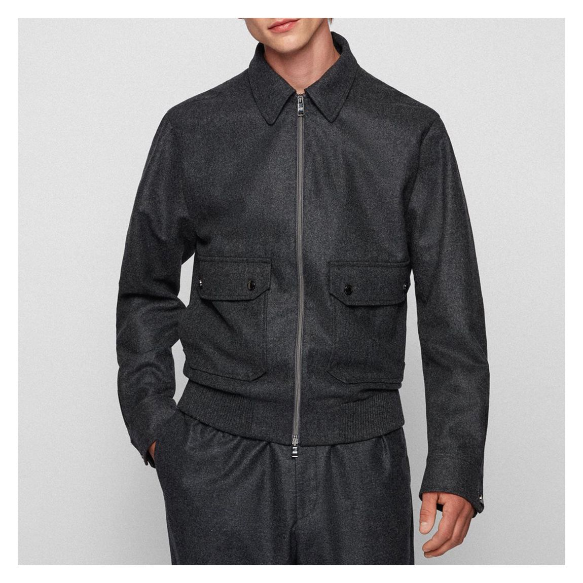 Dark Grey Hanry Wool Jacket main product photo