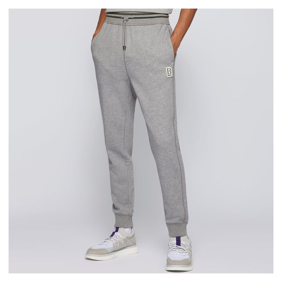 Grey Semix Patch Logo Cotton Joggers main product photo