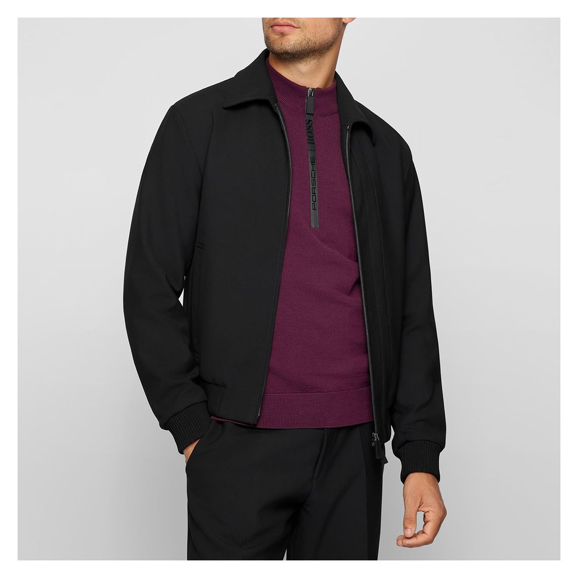 Black Hanry Cotton Blend Jacket main product photo
