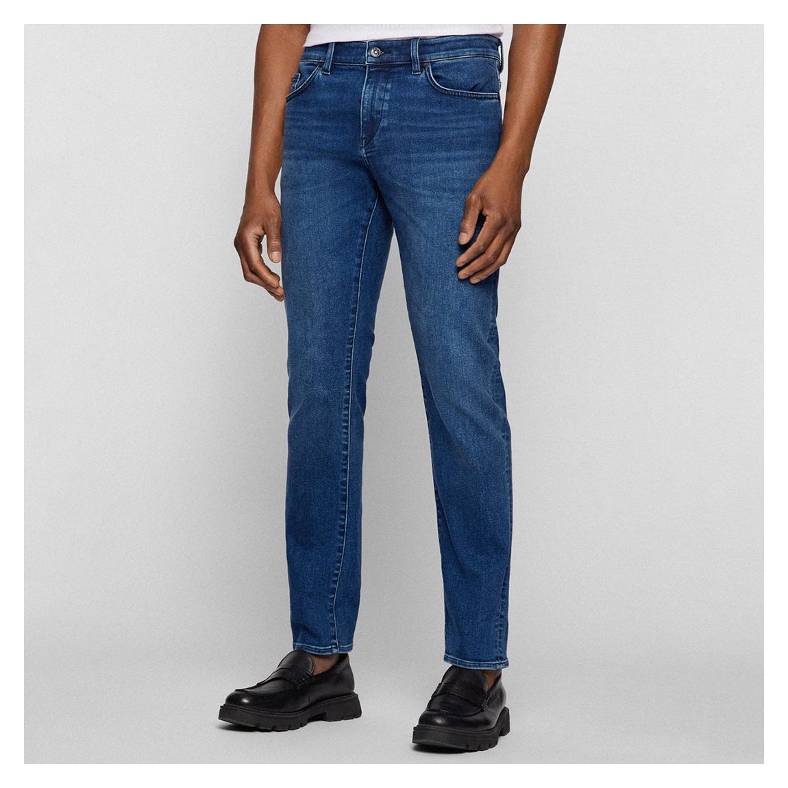 Mid Blue Delaware Slim Stretch Jeans main product photo