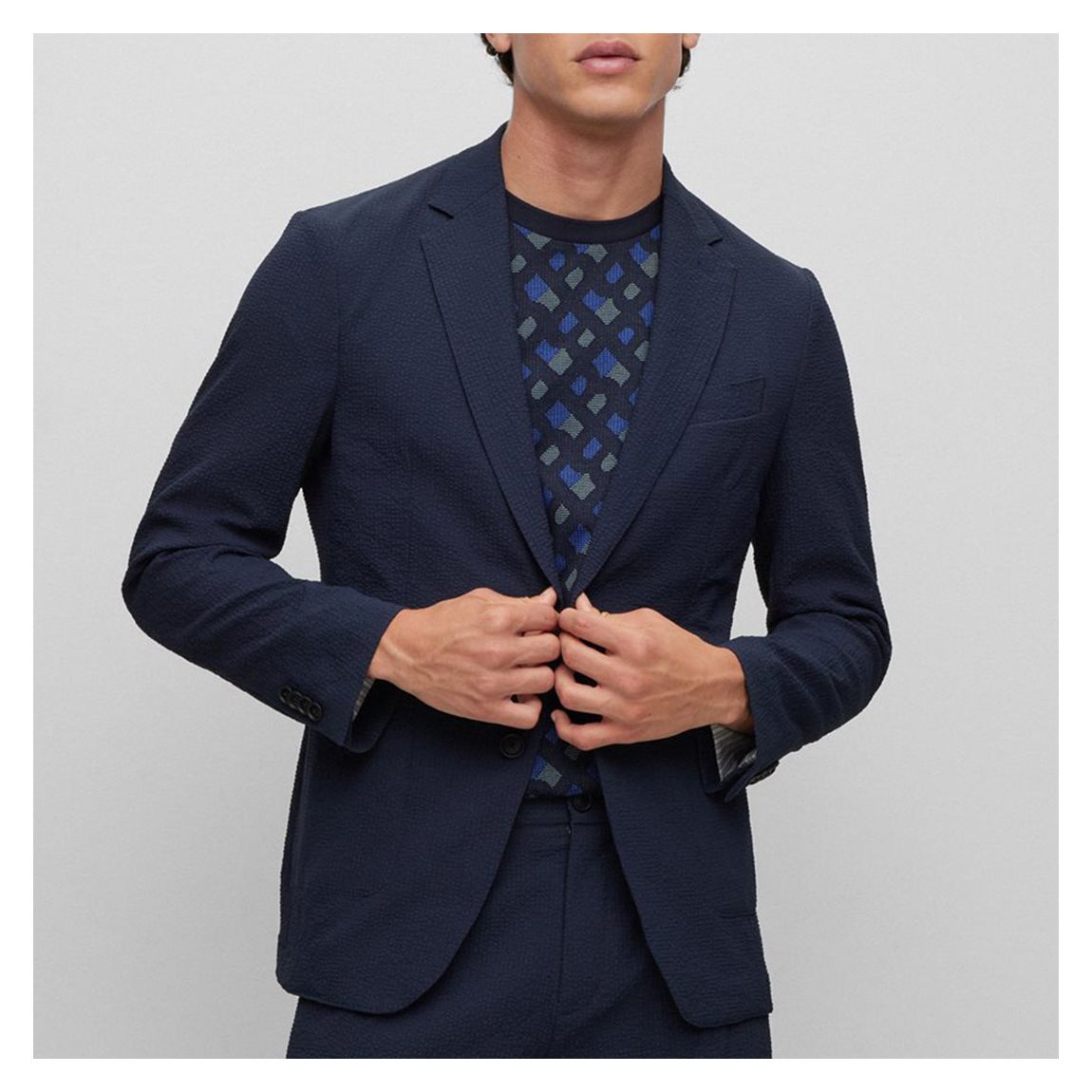 Navy Hanry Single Breasted Blazer main product photo