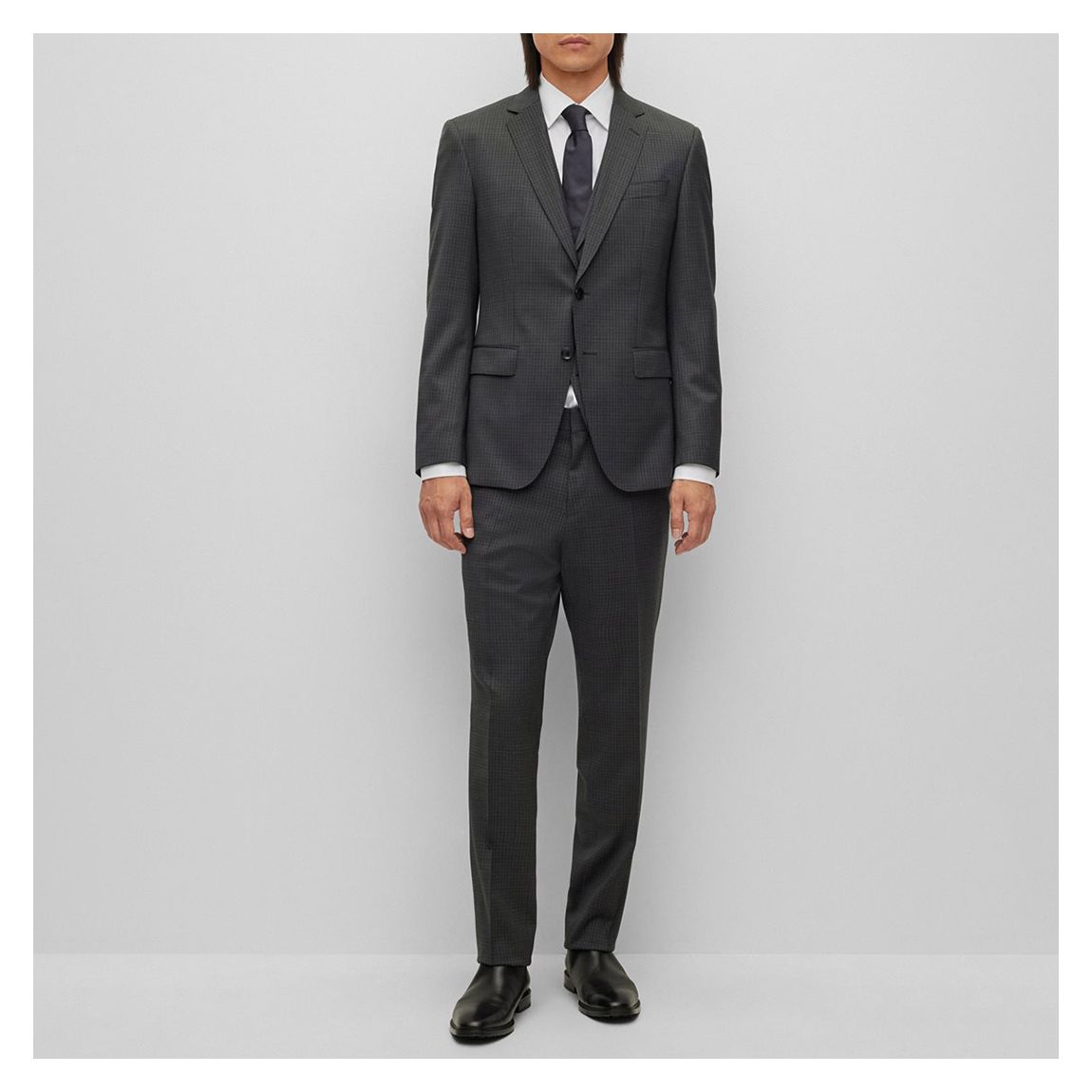 Grey Huge Wool Blend 3 Piece Suit main product photo