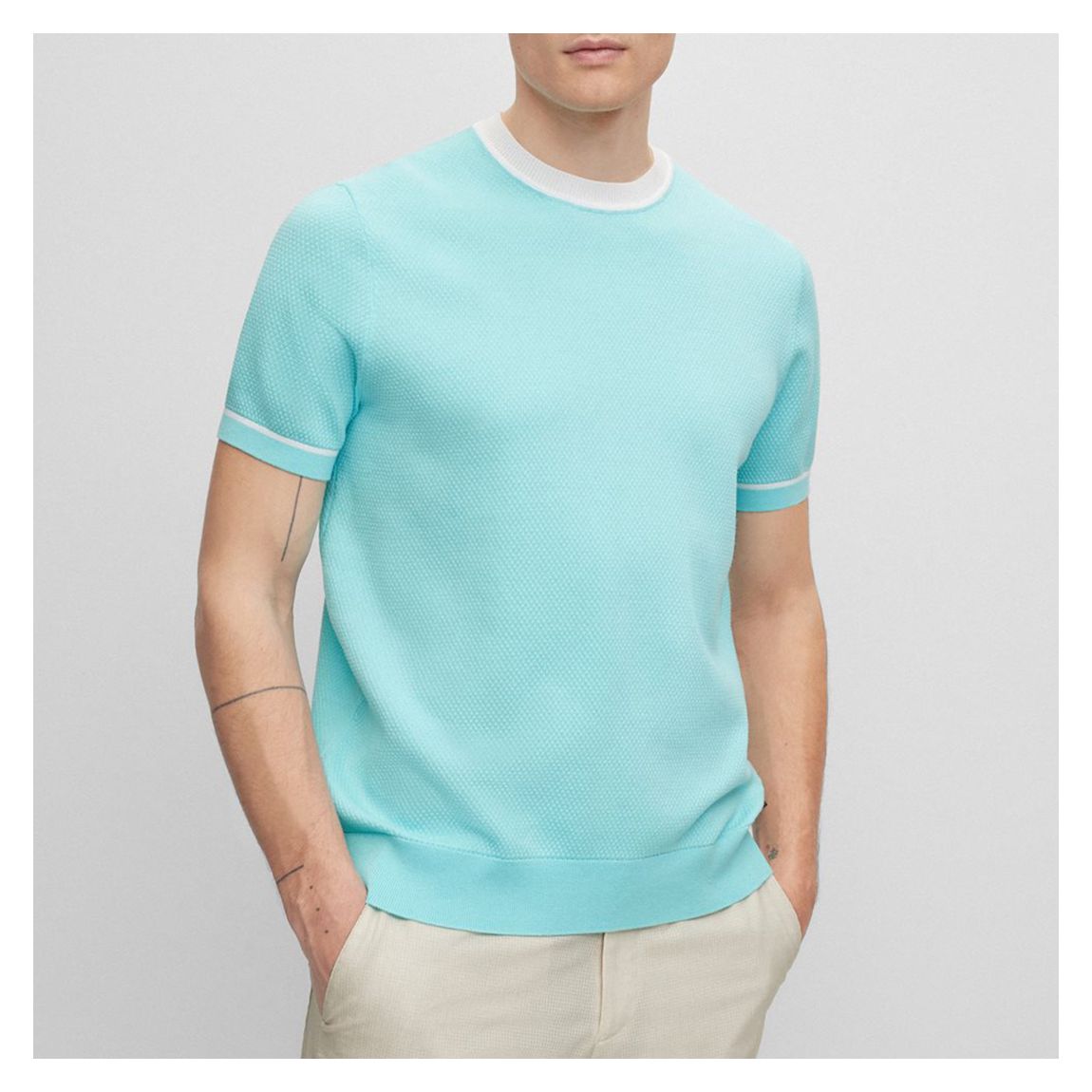 Turquoise Grosso Cotton Top main product photo