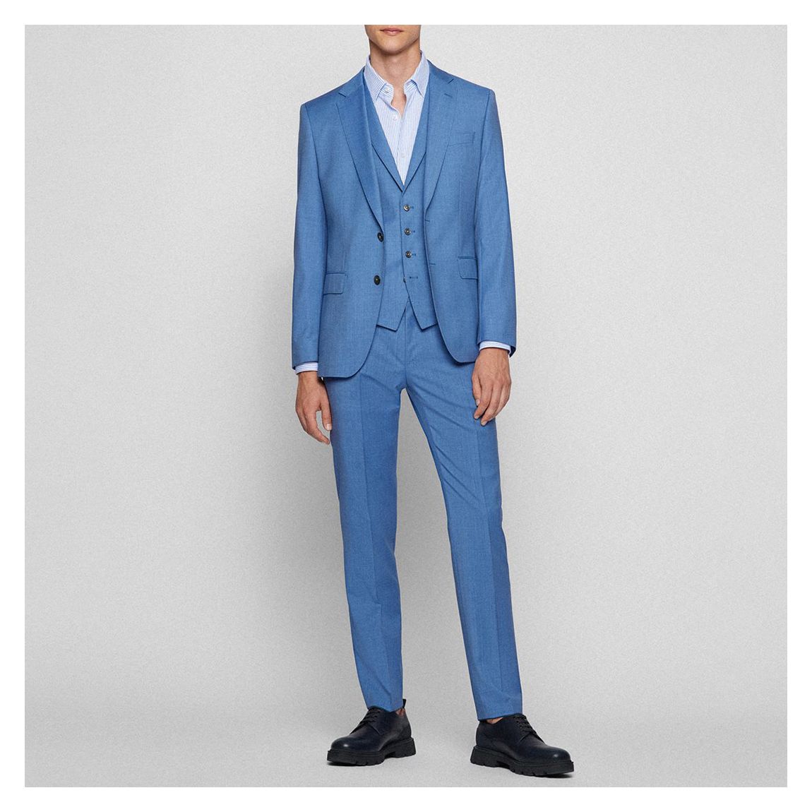 Blue Huge 3 Piece Wool Suit main product photo