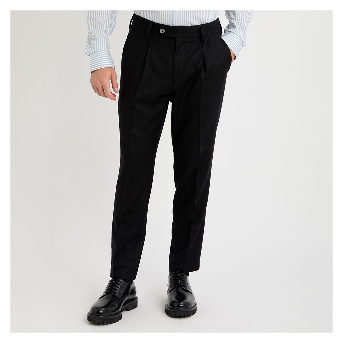 Black Perin Pleated Trousers main product photo
