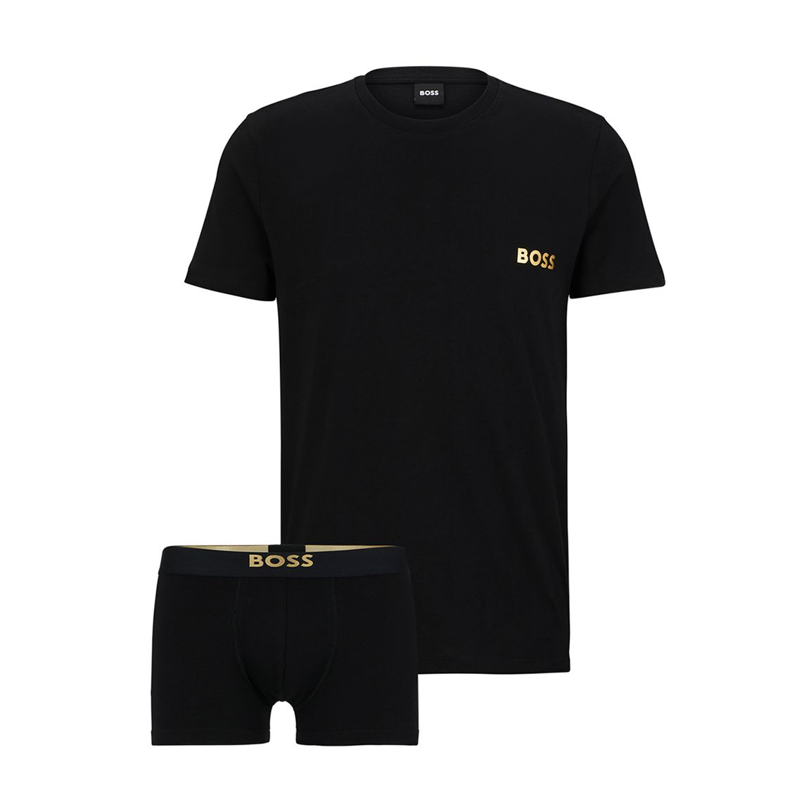 Black Cotton T-Shirt and Trunk Set main product photo