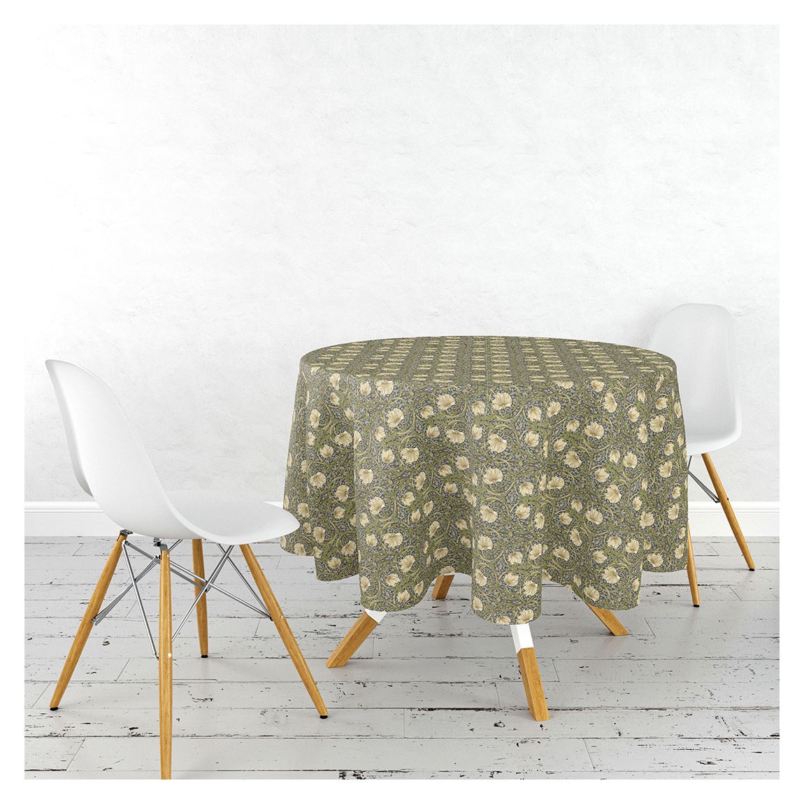 Charcoal Pimpernel Acrylic Round Tablecloth 132cm main product photo