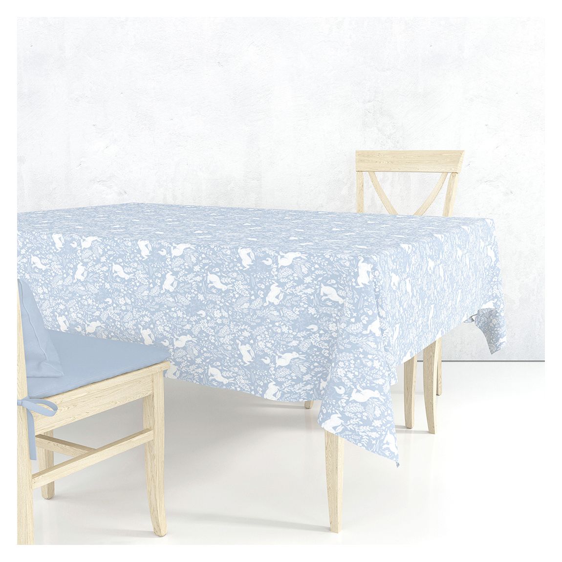 Forest Life Blue Acrylic Square Tablecloth 132x132cm main product photo