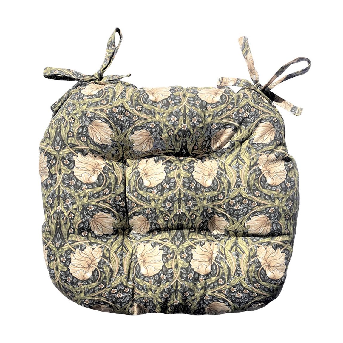 Charcoal Pimpernel Piped Seat Pad main product photo