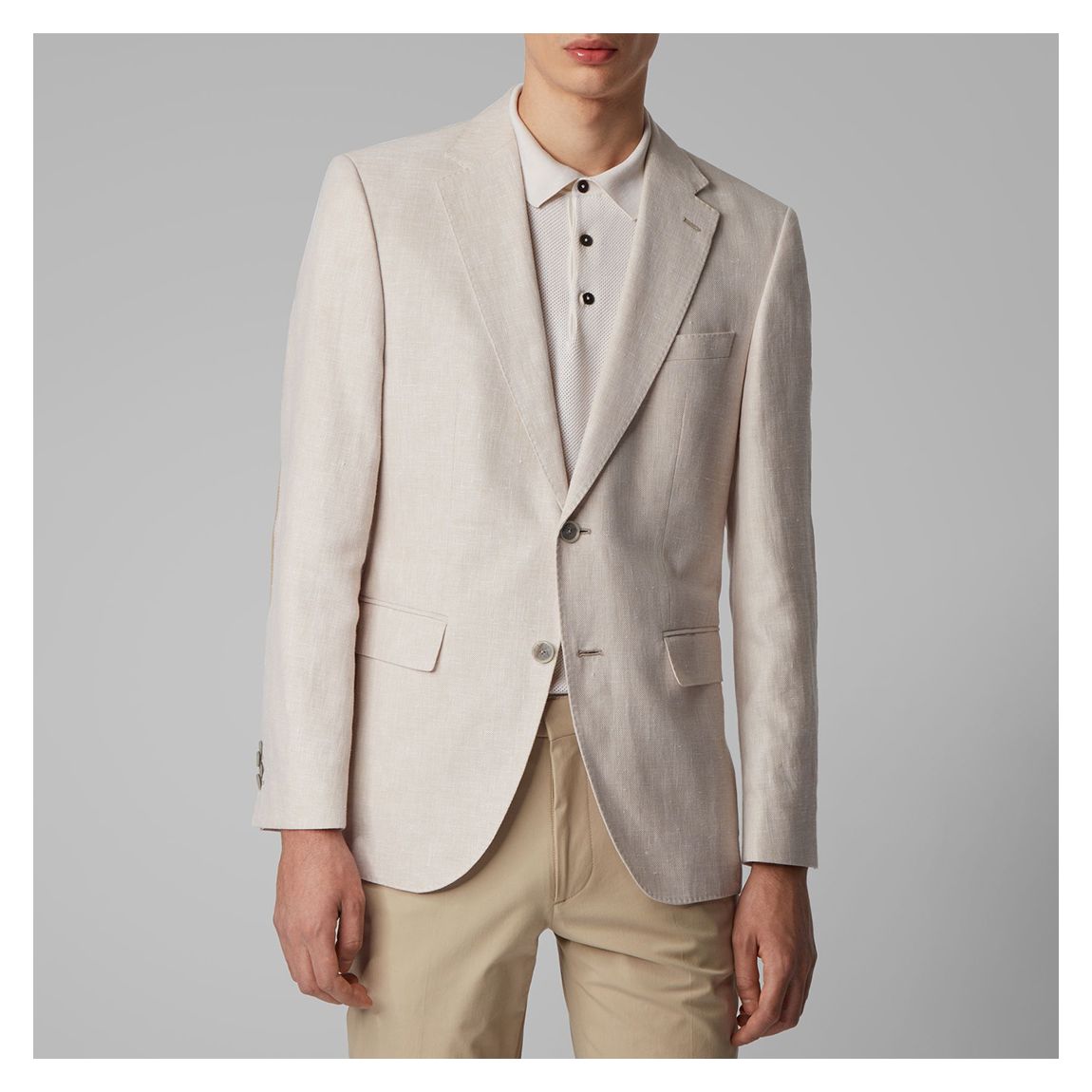 Cream Jestor Linen Blend Blazer main product photo