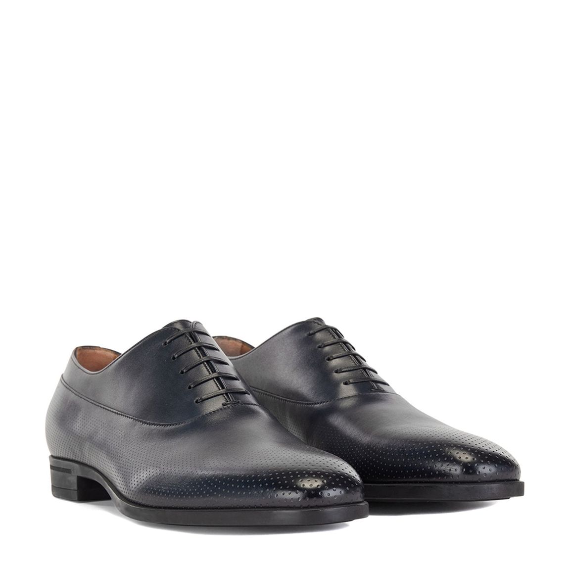 Dark Blue Kensington Leather Oxford Shoes main product photo