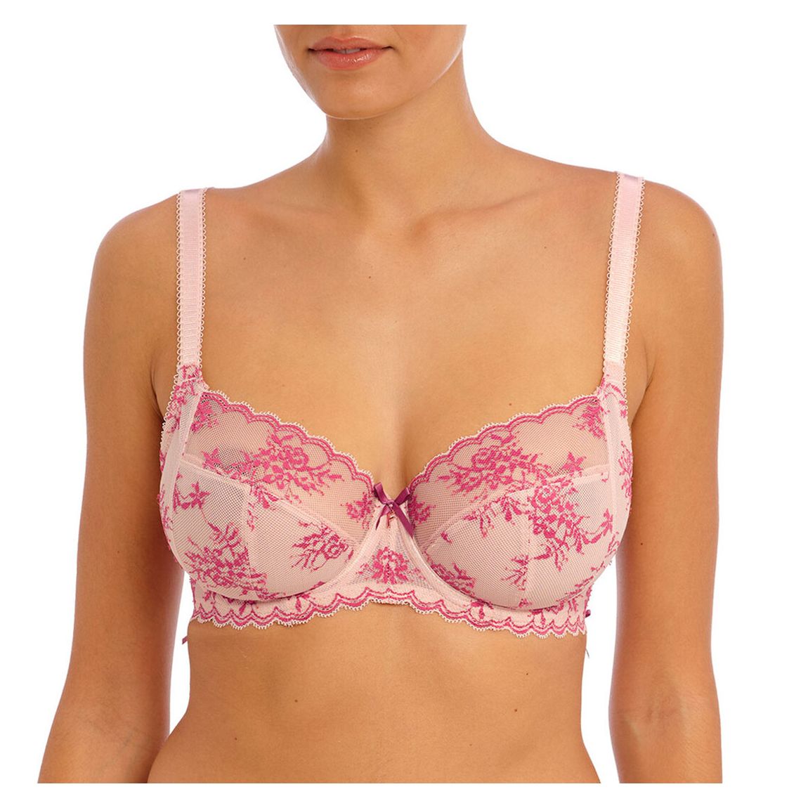 Pink Offbeat Decadence Side Support Bra main product photo
