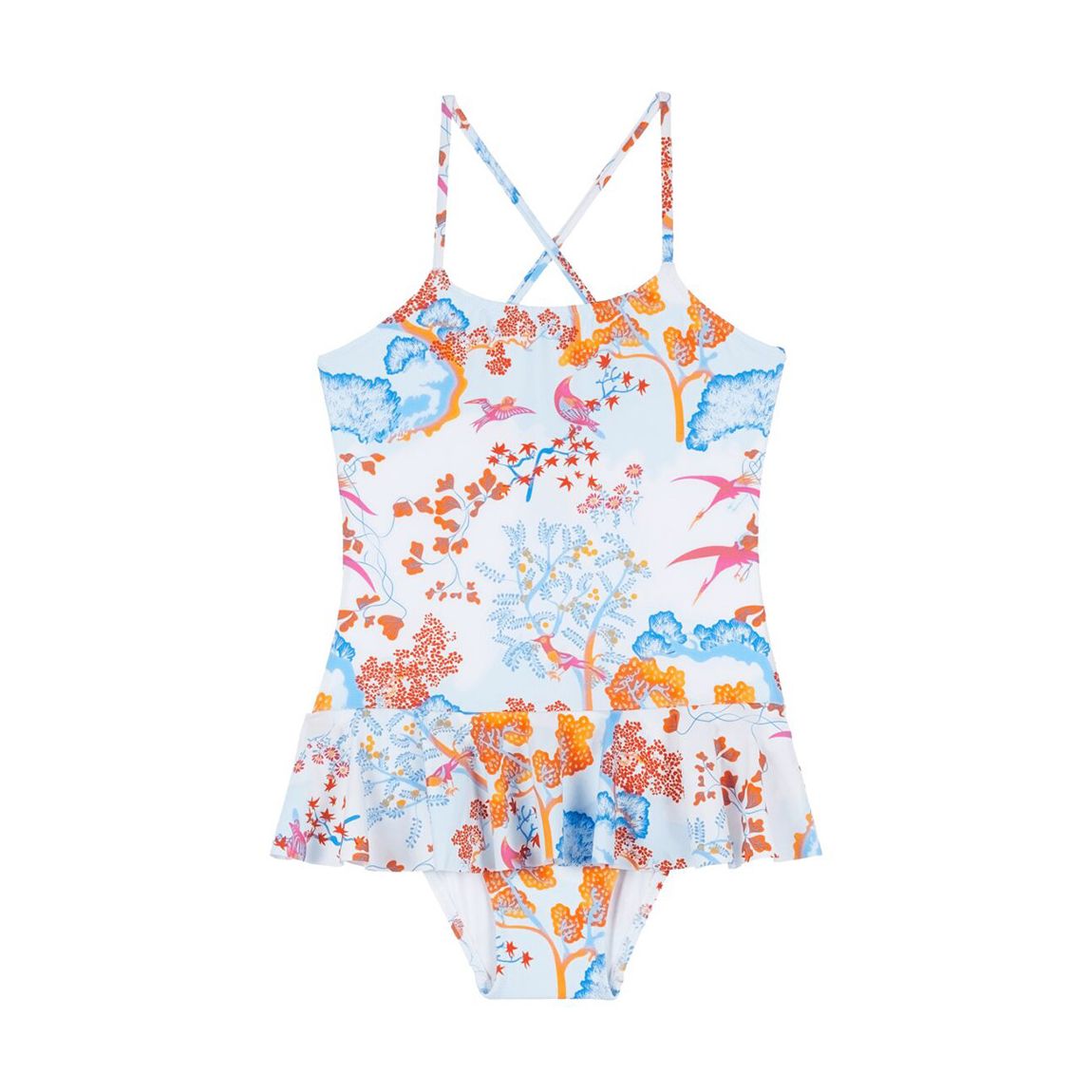 Multi Girls One Piece Swimsuit Peaceful Trees main product photo