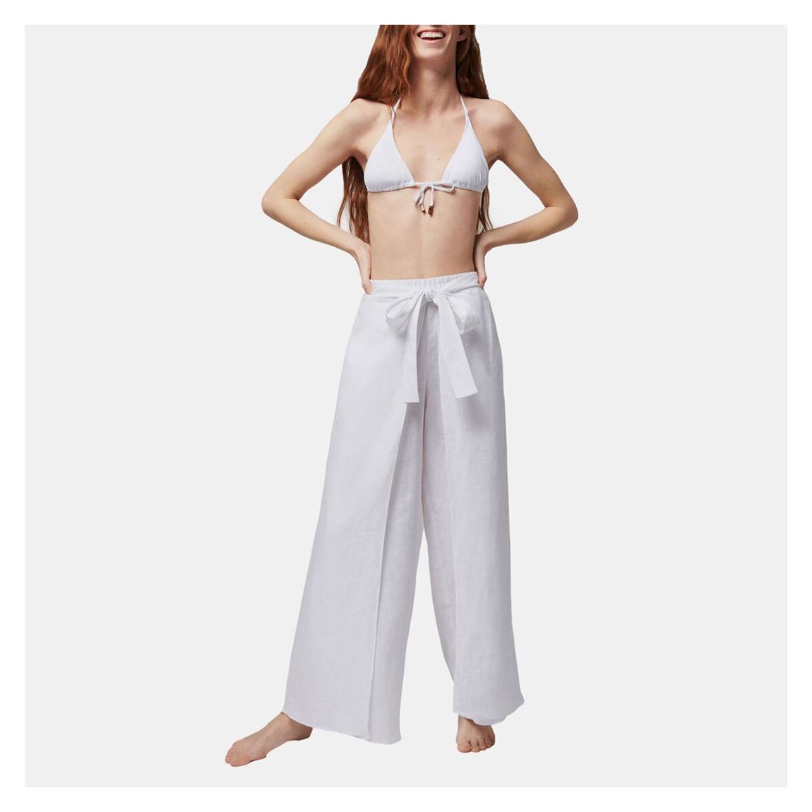 White Fucci Bikini Top main product photo