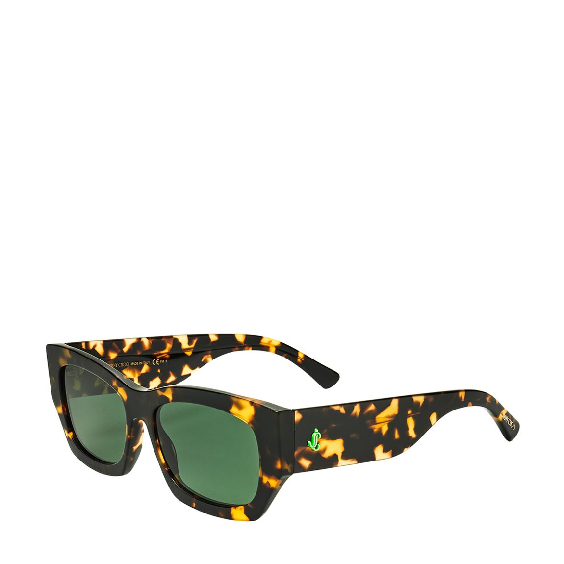 Tortoiseshell Thick Rimmed Rectangular Sunglasses 56mm main product photo