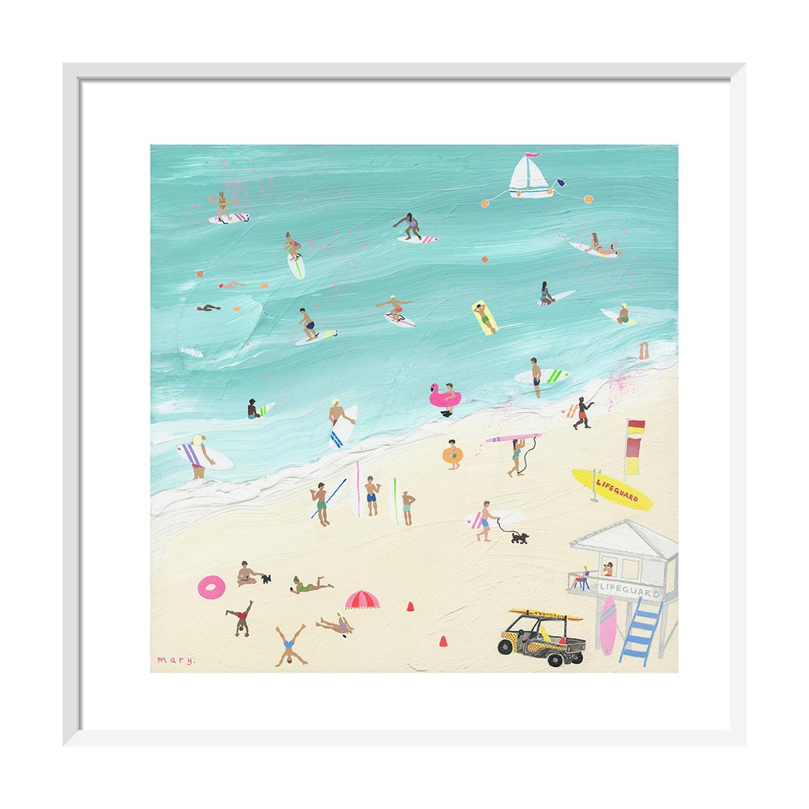 Surf's Up Australia Framed Print, 40cm x 40cm main product photo