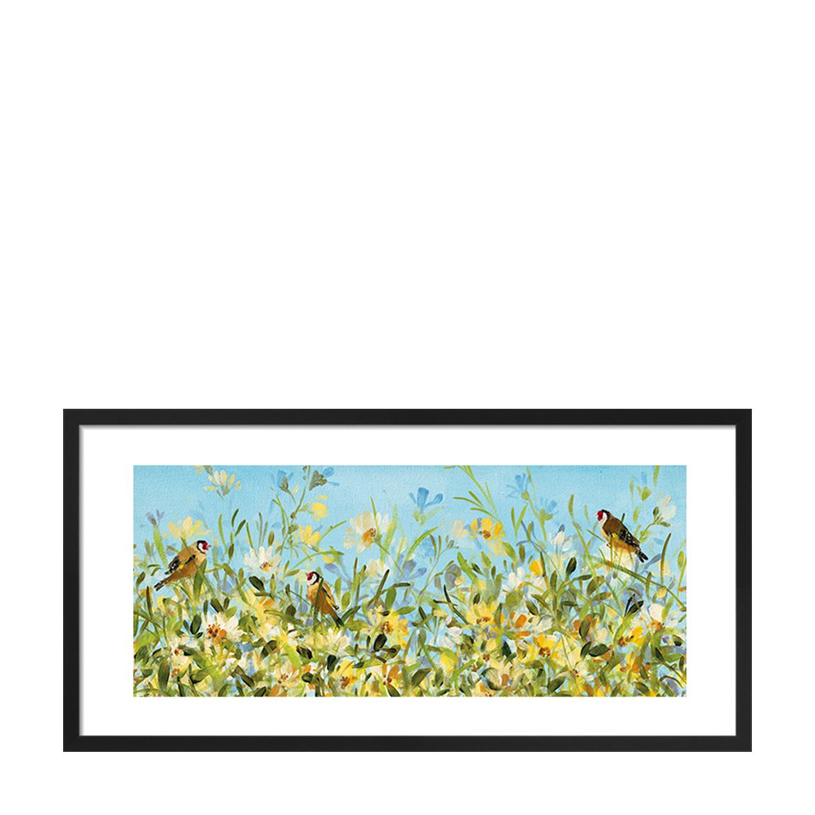 Garden Goldfinches Framed Print, 30cm x 60cm main product photo