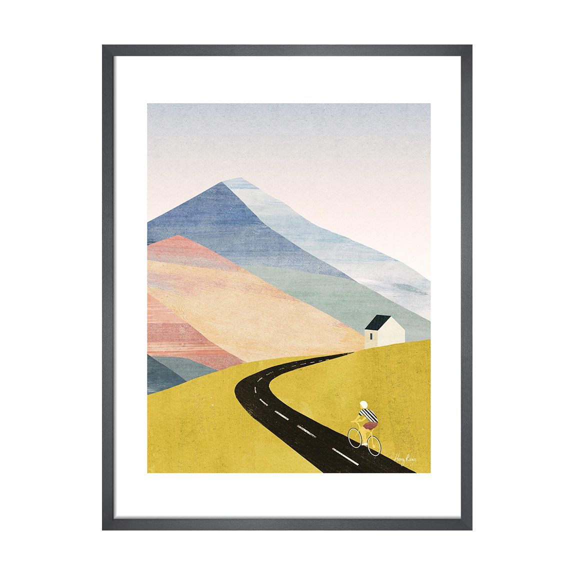 Cycling Home Framed Print, 50cm x 40cm main product photo