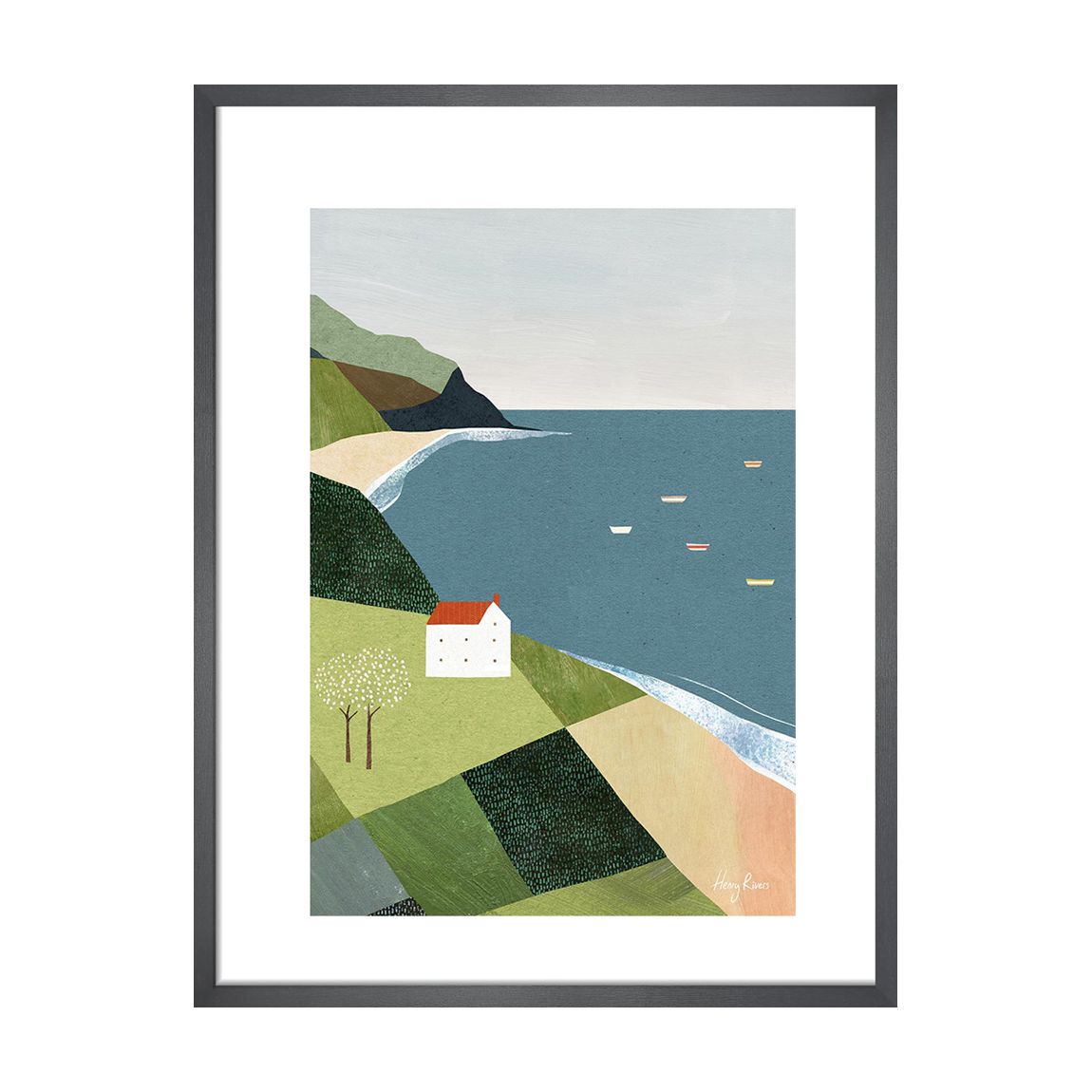 House on the Cliff Framed Print, 50cm x 40cm main product photo