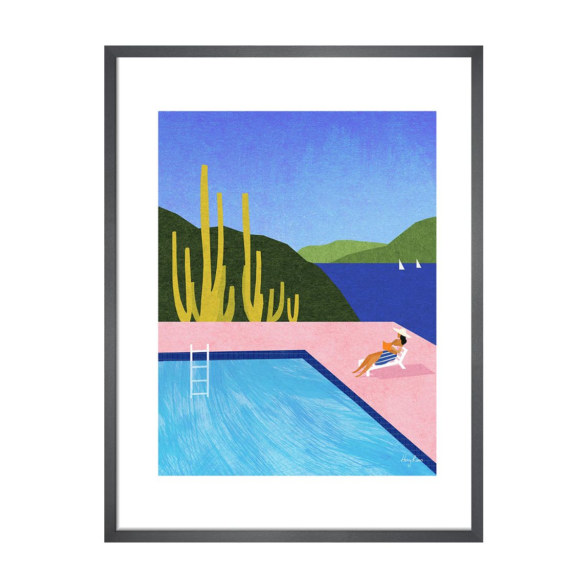 Swimming Pool I Framed Print, 50cm x 40cm main product photo