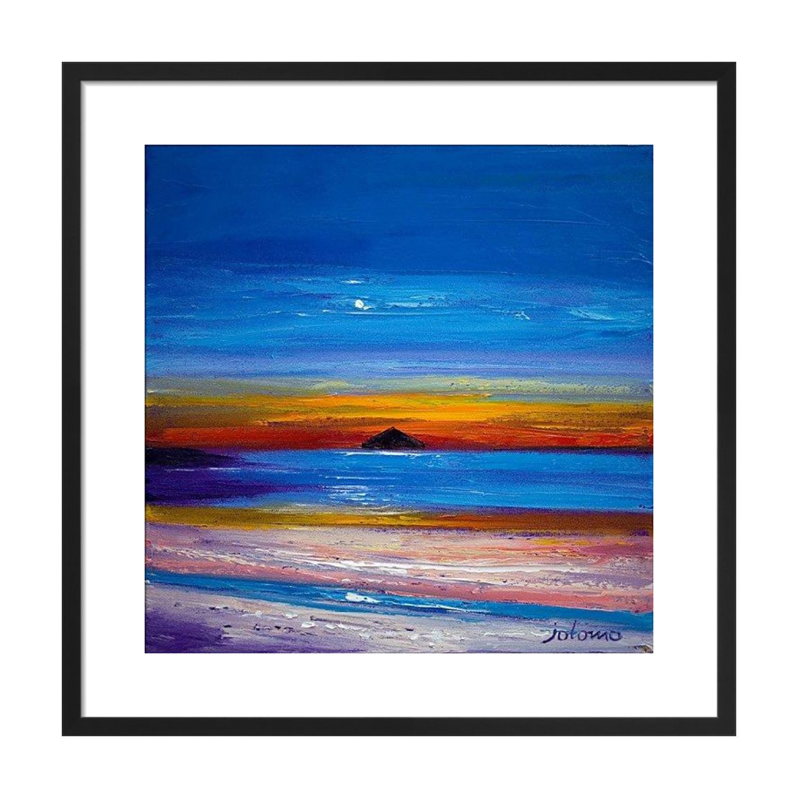 Moonrise, Ailsa Craig Framed Print, 50cm x 50cm main product photo