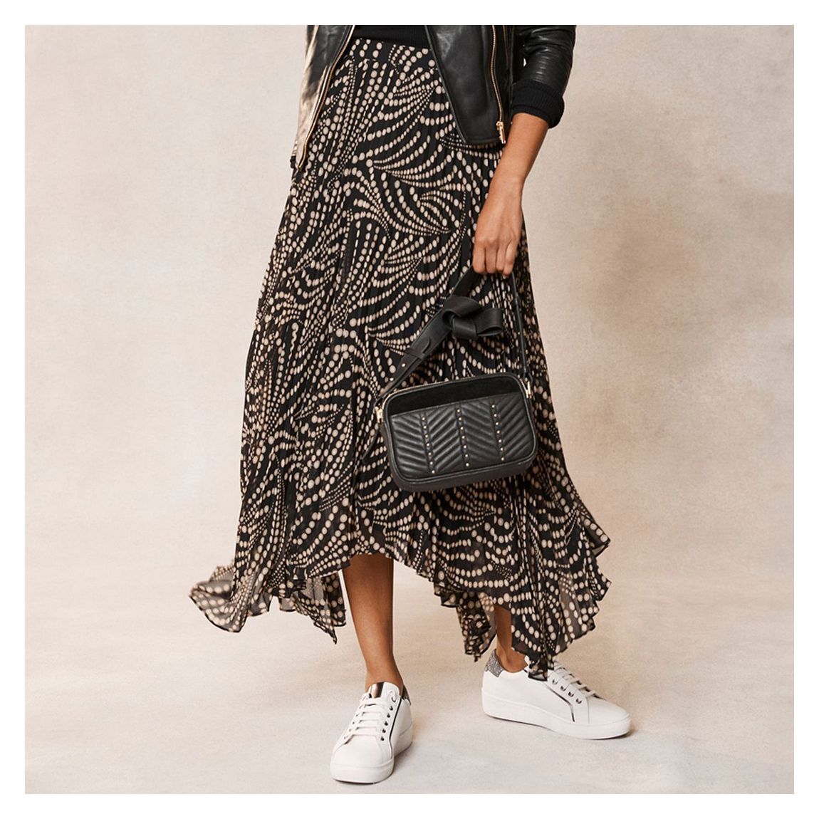 Black Printed Nancy Skirt main product photo