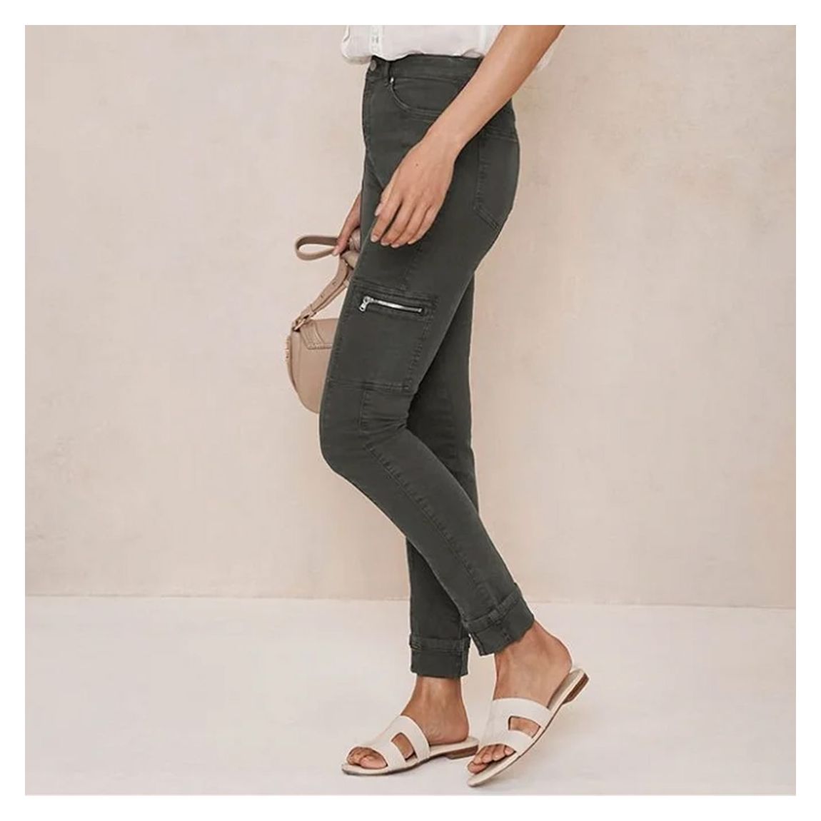 Grey Houston Zipped Jeans main product photo
