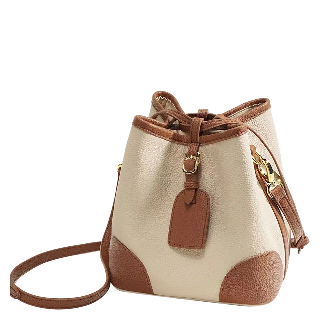 White/Brown Saige Shoulder Bag main product photo
