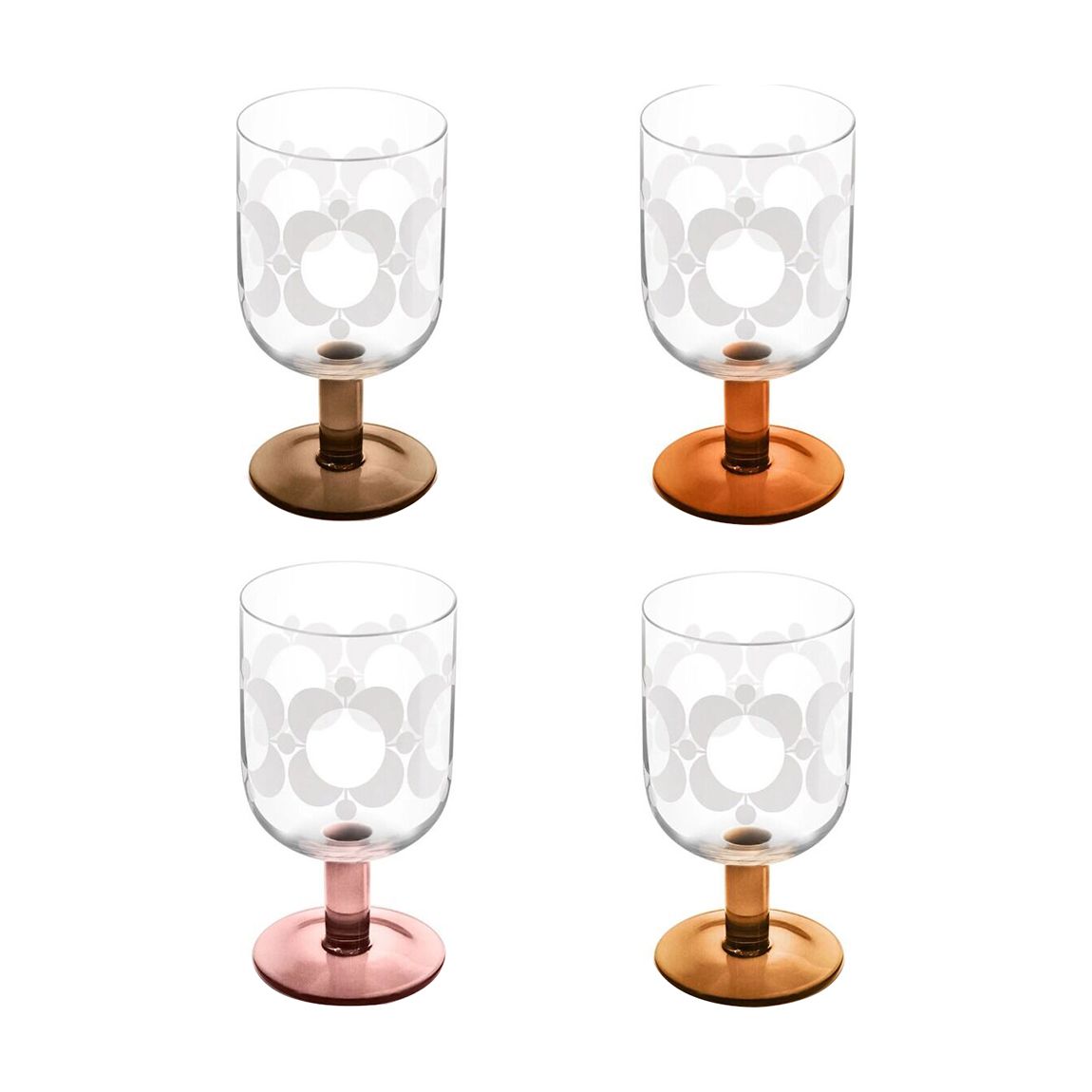 Set of 4 Atomic Flower Wine Glass main product photo