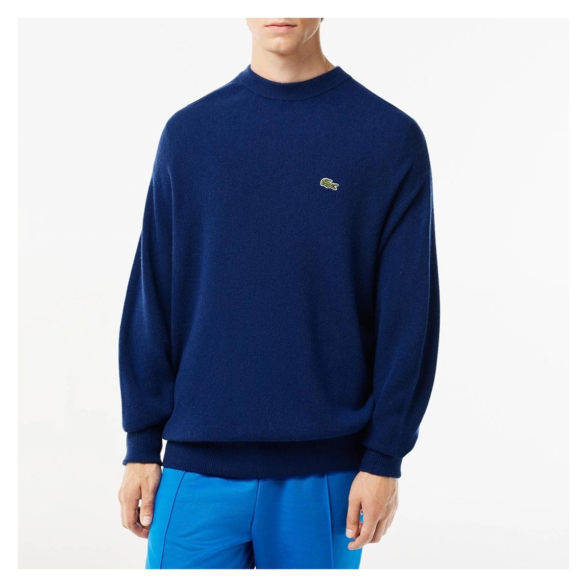 Dark Blue Crew Neck Wool Jumper main product photo