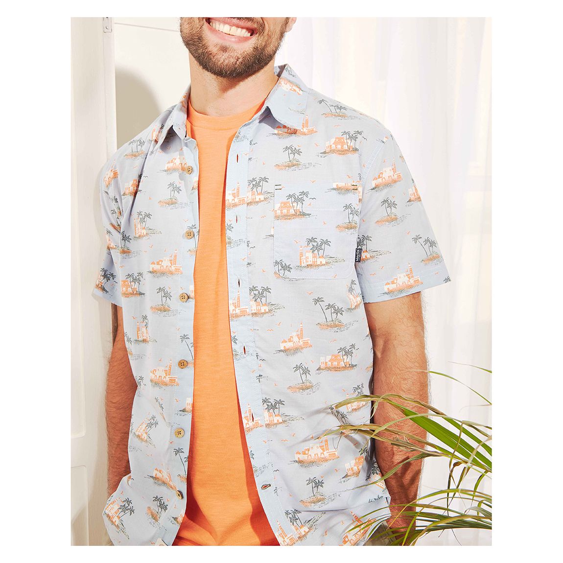 Blue Faraway Cotton Shirt main product photo