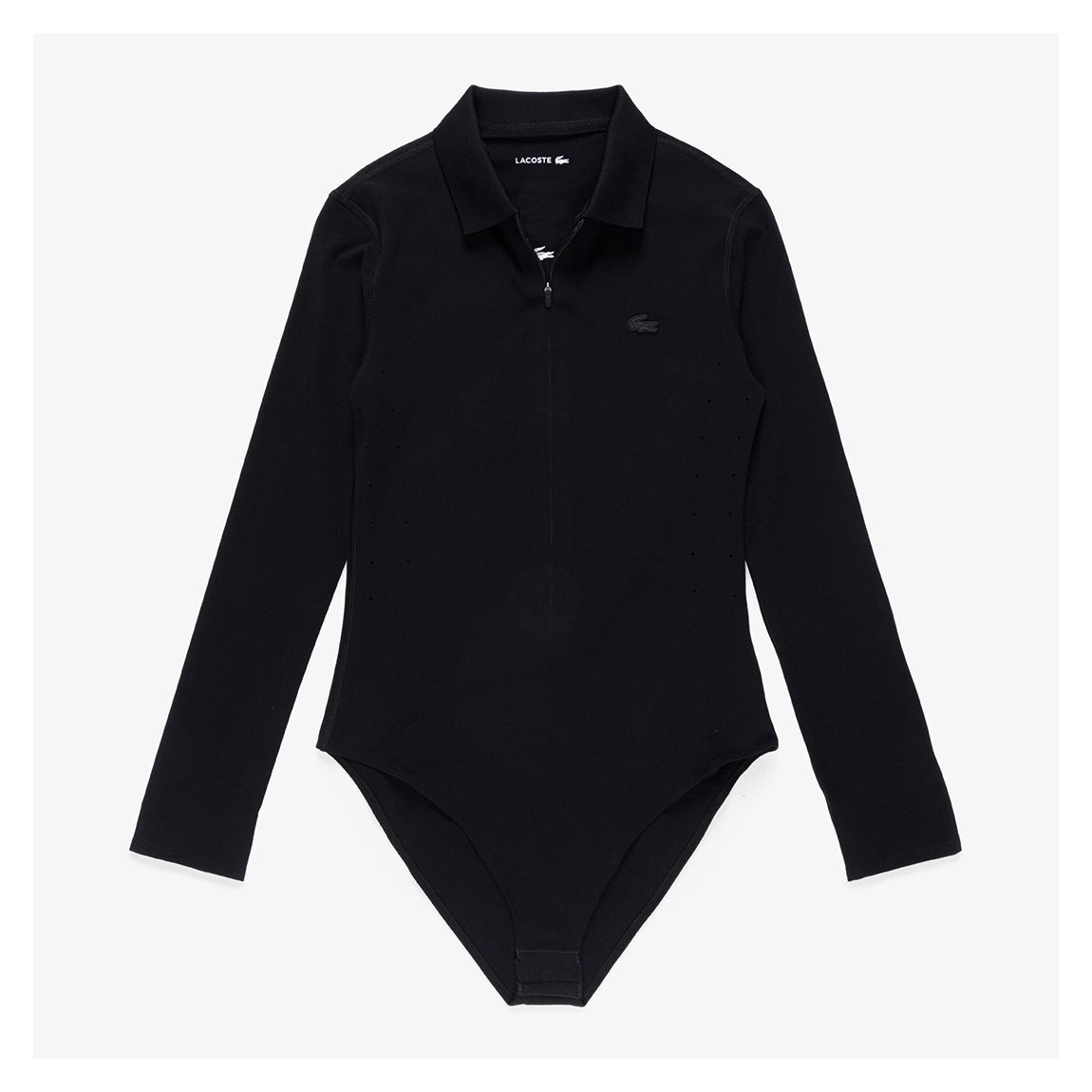 Black Half Zip Polo Bodysuit main product photo
