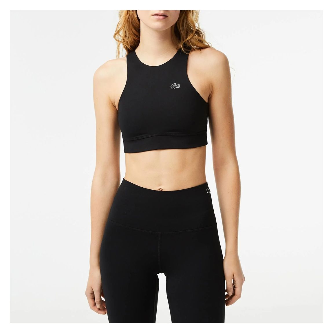 Black Cropped Sports Bra main product photo