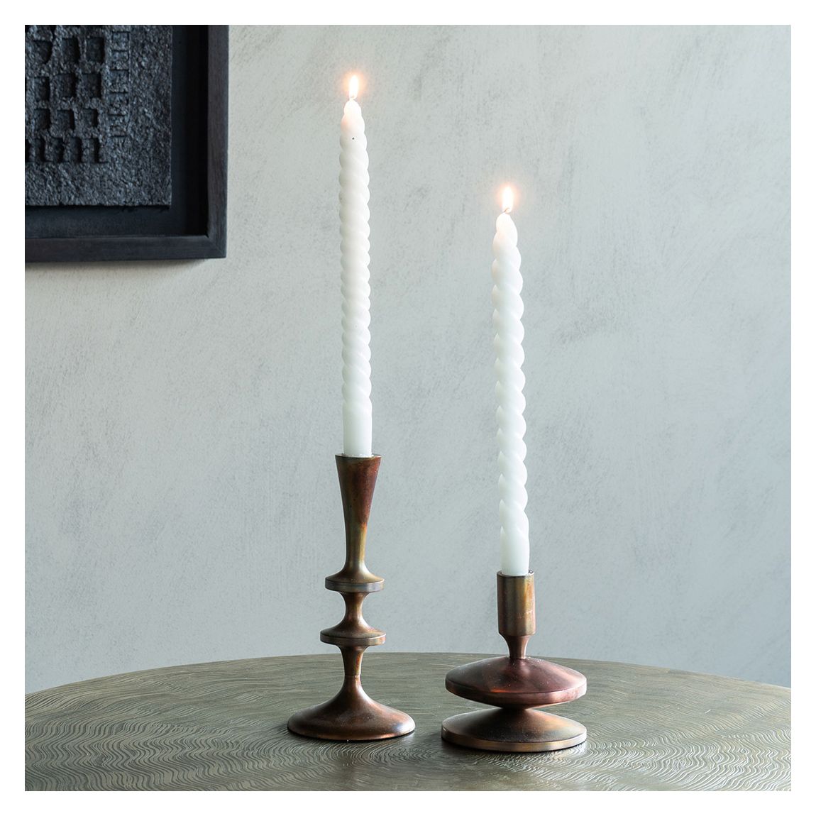 Copper Effect Candle Stick 14cm main product photo