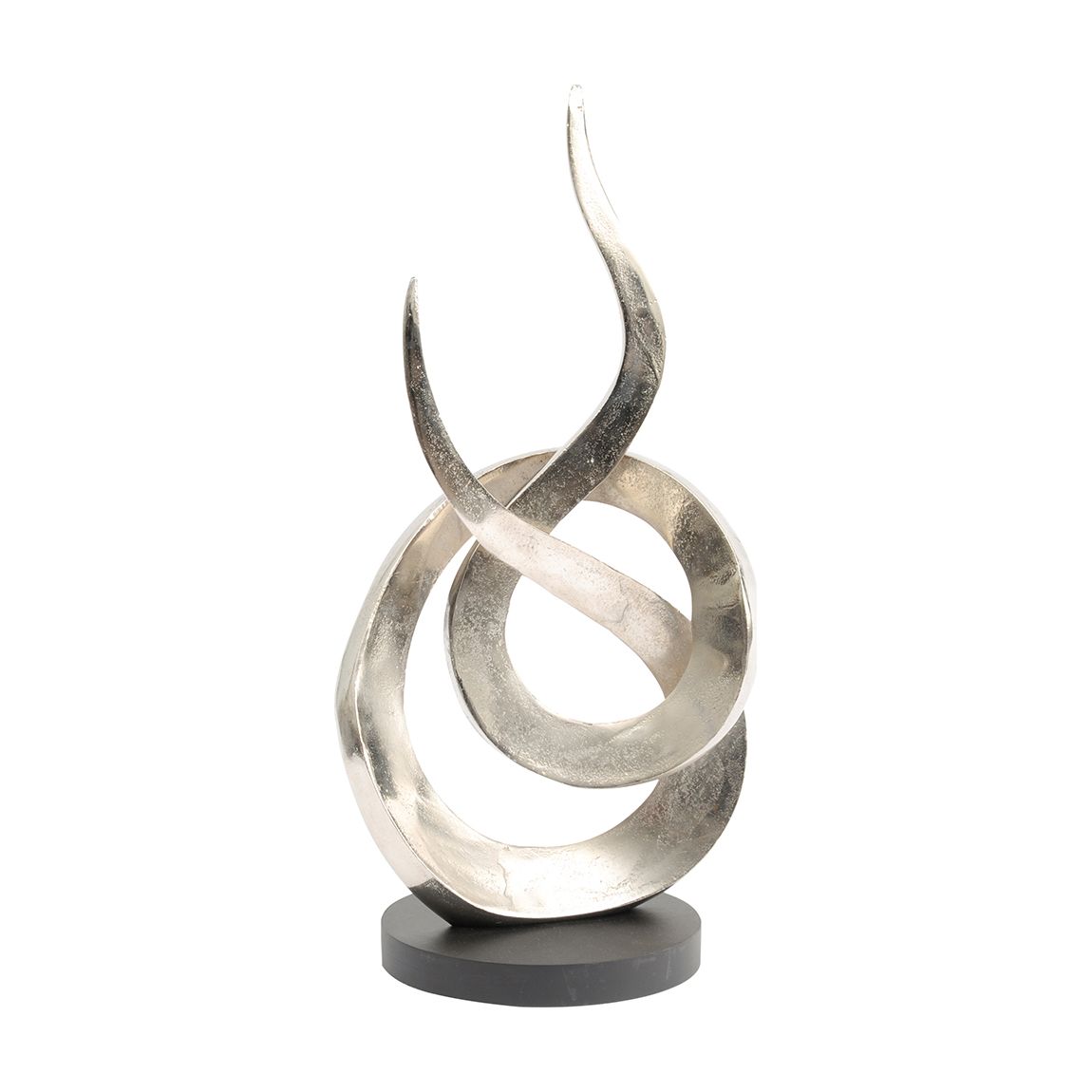 Entwined Flame Silver Aluminium Sculpture Large main product photo