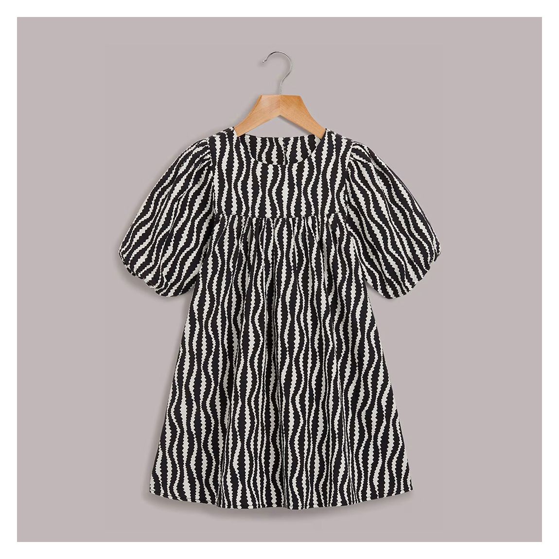 Black Phoebe Printed Cotton Dress main product photo