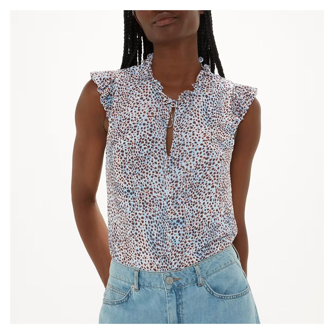 Multi Ink Spot Frill Blouse main product photo